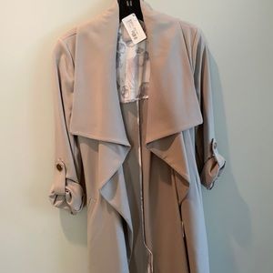 Grey trench coat
